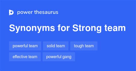 strong team synonyms|Top 10 Positive Synonyms for “Team” (With Meanings & Examples.